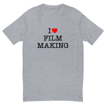 Load image into Gallery viewer, Men&#39;s FilmmakersMerch I Love Filmmaking Fitted T-Shirt
