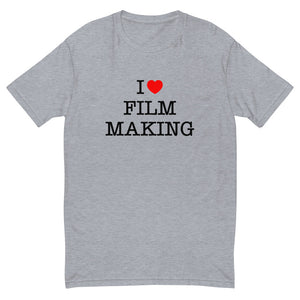 Men's FilmmakersMerch I Love Filmmaking Fitted T-Shirt