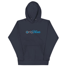 Load image into Gallery viewer, Filmmakers Merch Navy Blue Hoodie Front
