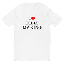 Load image into Gallery viewer, Men&#39;s FilmmakersMerch I Love Filmmaking Fitted T-Shirt
