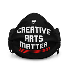 Load image into Gallery viewer, Filmmakers Merch Black Face Mask Creative Arts Front

