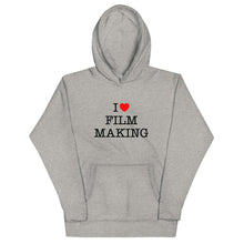 Load image into Gallery viewer, Unisex FilmmakersMerch I Love Filmmaking Premium Hoodie
